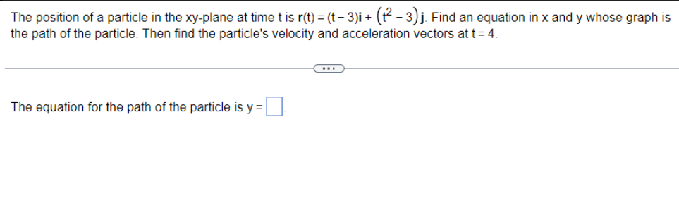 Solved The position of a particle in the xy-plane at time t | Chegg.com