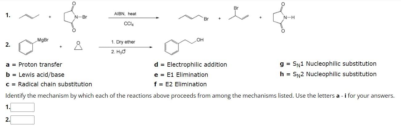 Solved 1. CCl4 AlBN, heat 2. +O 2. H3σ 1. Dry ether a= | Chegg.com