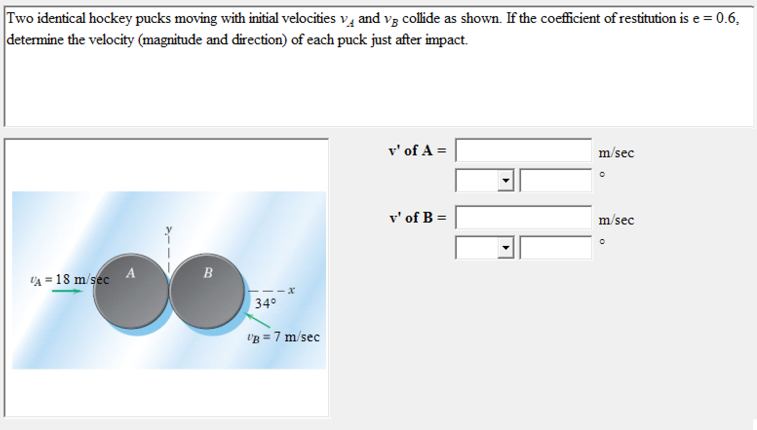 Solved Two identical hockey pucks moving with initial