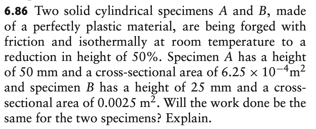 Solved 6.86 ﻿Two solid cylindrical specimens A and B, | Chegg.com