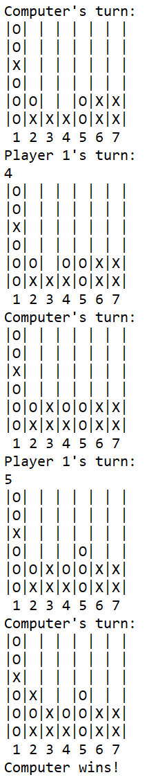 Write a C program to implement the game of Connect 4 | Chegg.com