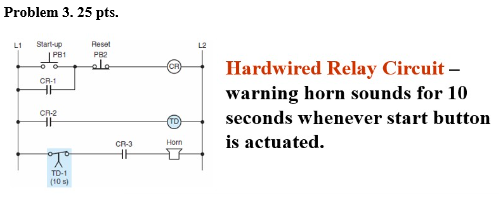 Solved Develop a PLC that will simulate the hardwired relay | Chegg.com