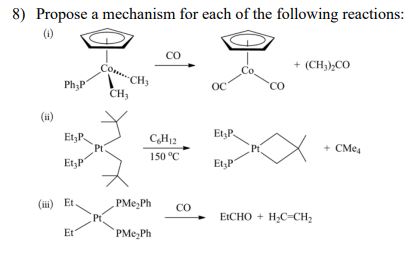 Solved Propose a mechanism for each of the following | Chegg.com