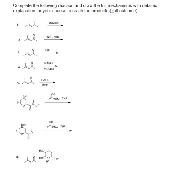 Solved Complete the following reaction and draw the full | Chegg.com