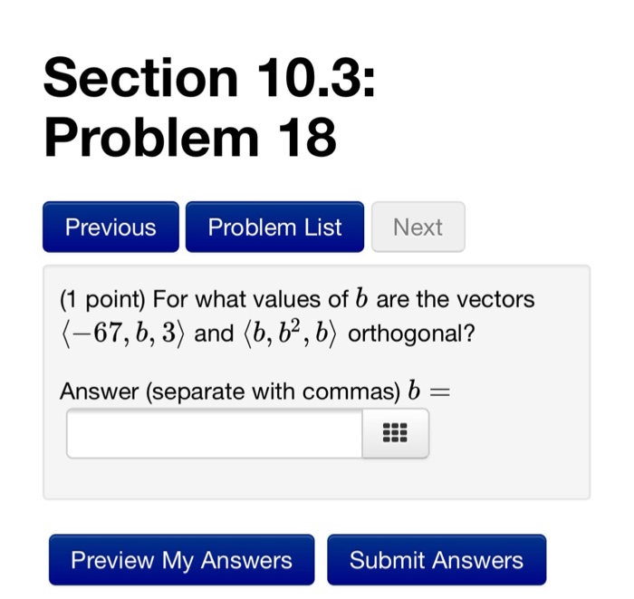 Solved For What Values Of B Are The Vectors (-67, B, | Chegg.com