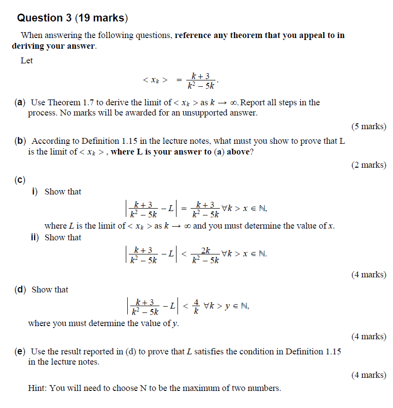 Solved Question 3 (19 marks) When answering the following | Chegg.com