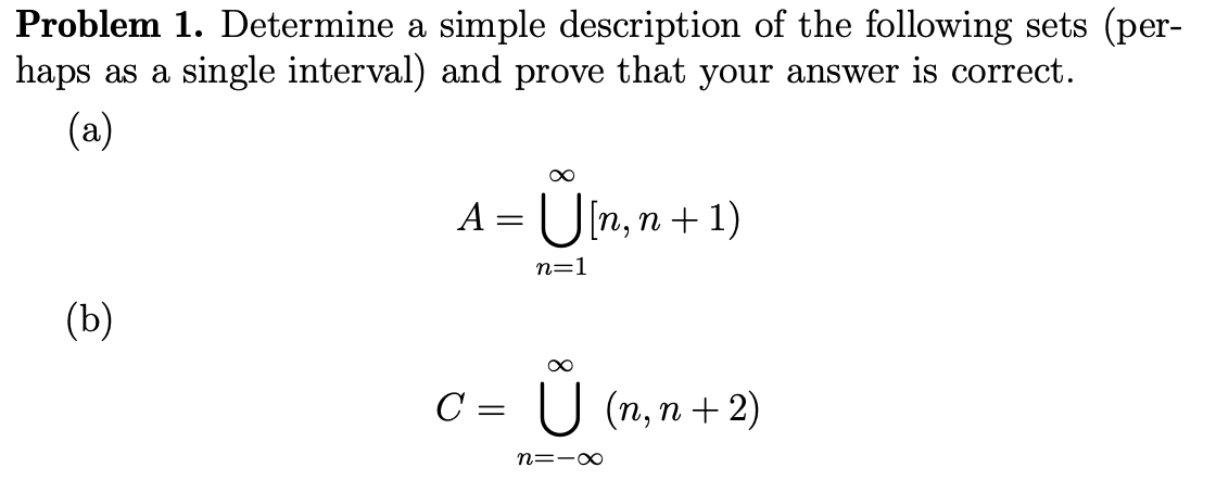 Solved Problem 1. Determine a simple description of the | Chegg.com
