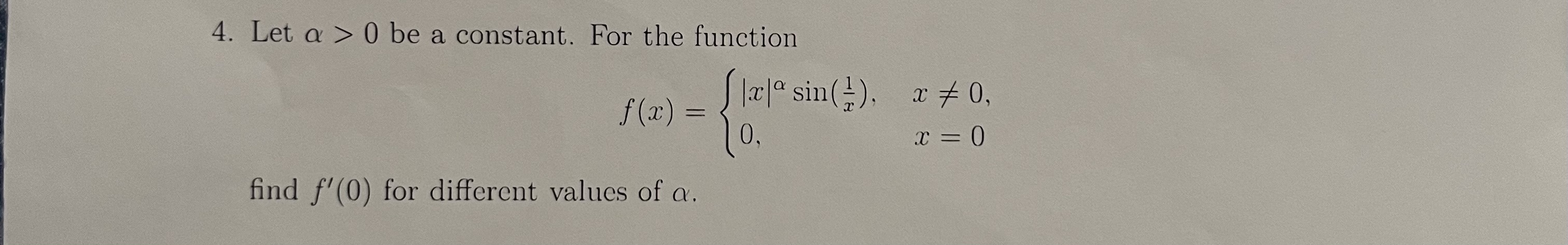 Solved Let α>0 ﻿be A Constant. For The 