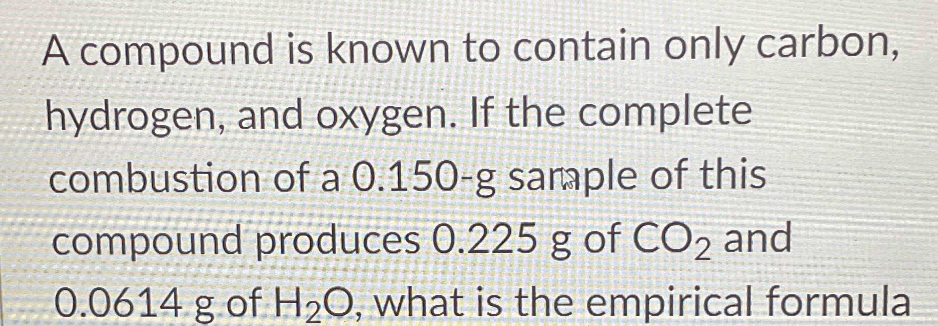 Solved UnidentifiedIA compound is known to contain only | Chegg.com