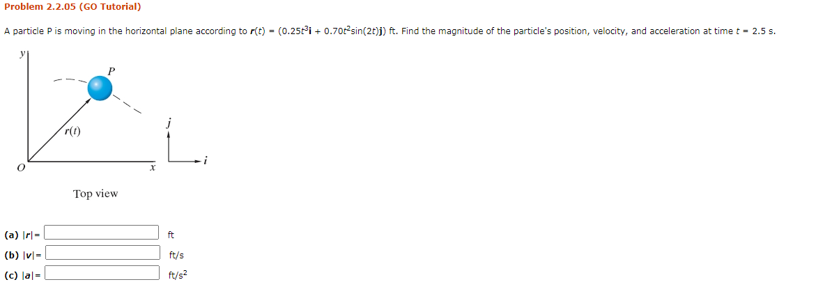 Solved Problem 2 2 05 Go Tutorial A Particle P Is Movin Chegg Com