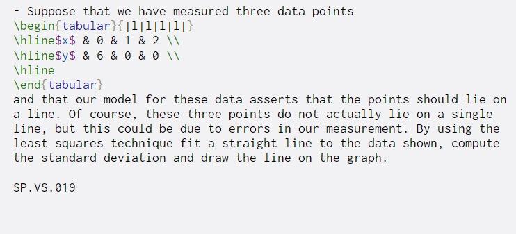 Solved - Suppose that we have measured three data points | Chegg.com