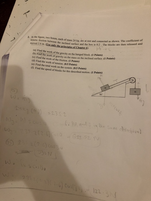 Solved S2. In the figure, two boxes, each of at rest and | Chegg.com