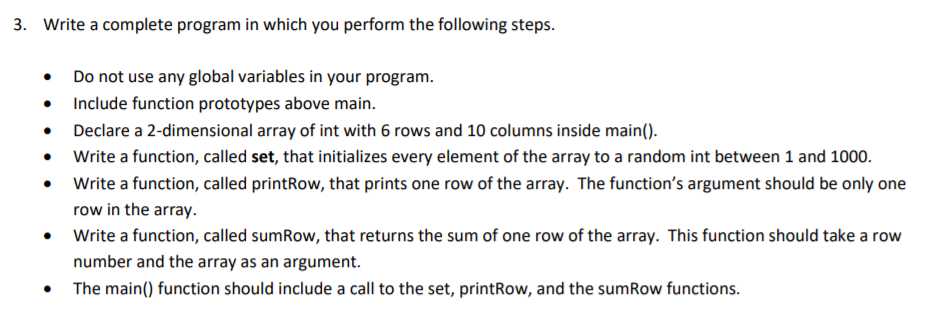 Solved 3. Write a complete program in which you perform the | Chegg.com