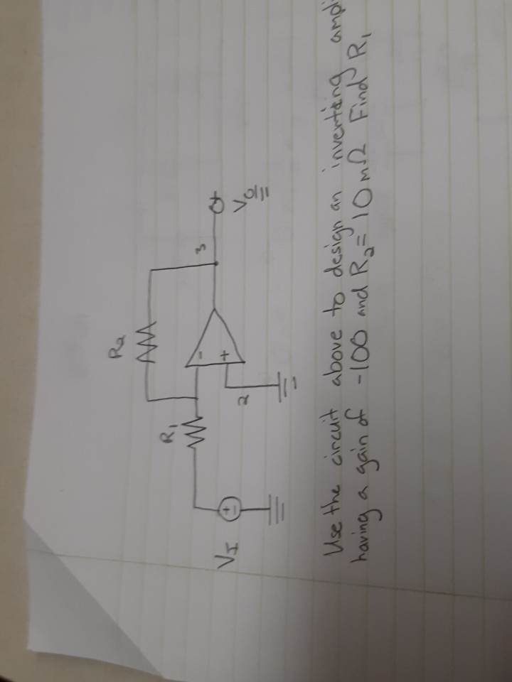 Solved Use the circuit to design an inverting amplifier with | Chegg.com