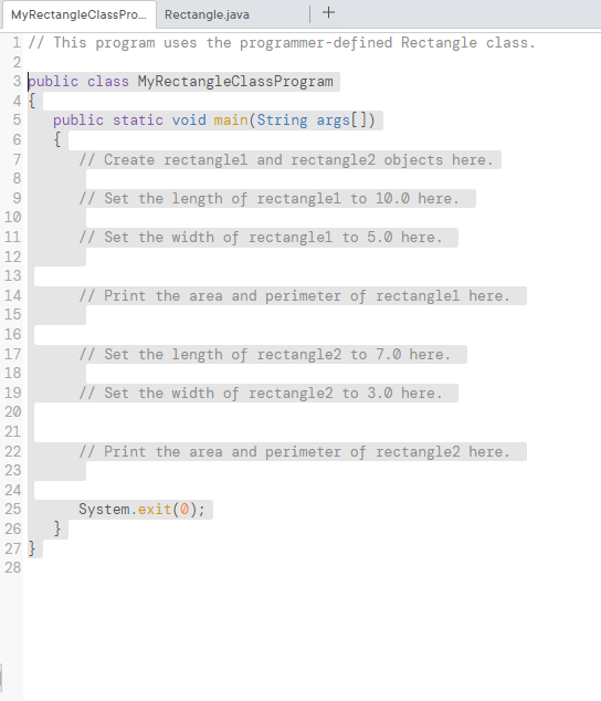 Solved Summary // Length of this rectangle. // Width of this | Chegg.com