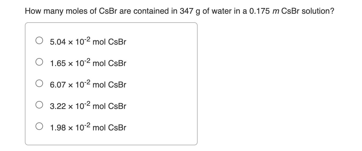Solved Determine the molality of a solution prepared by | Chegg.com
