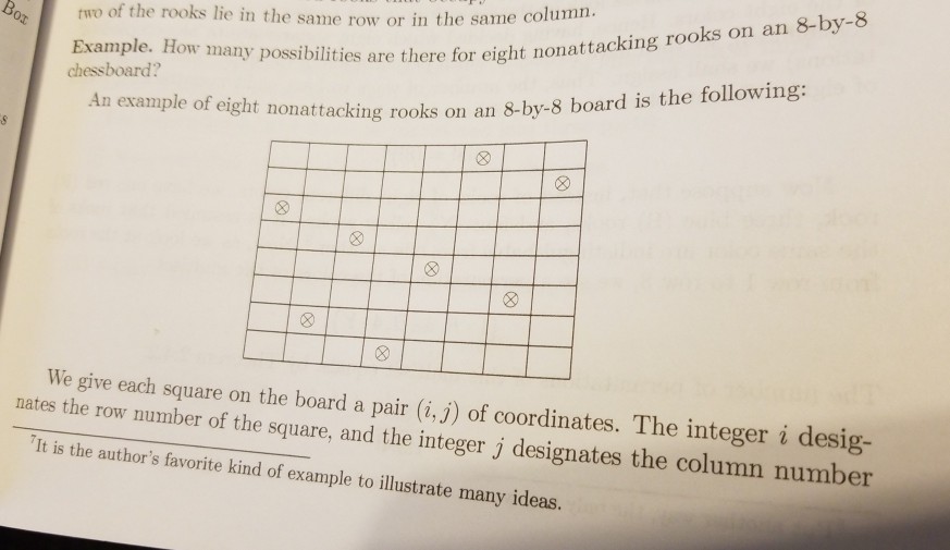 Solved rwo of the rooks lie in the same row or in the same | Chegg.com