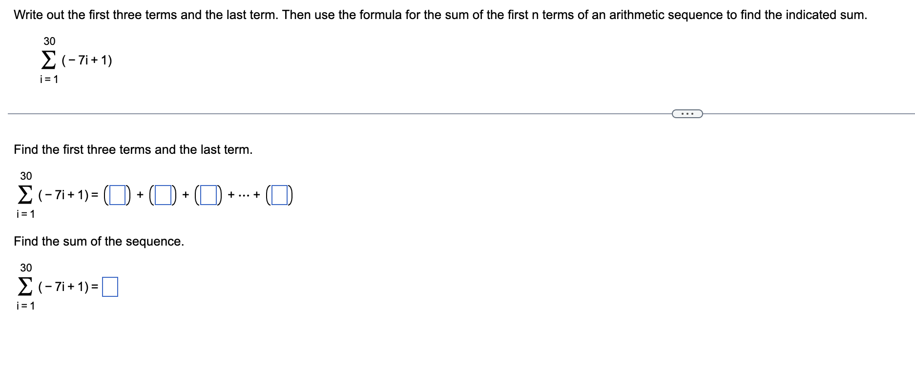 Solved Write out the first three terms pic