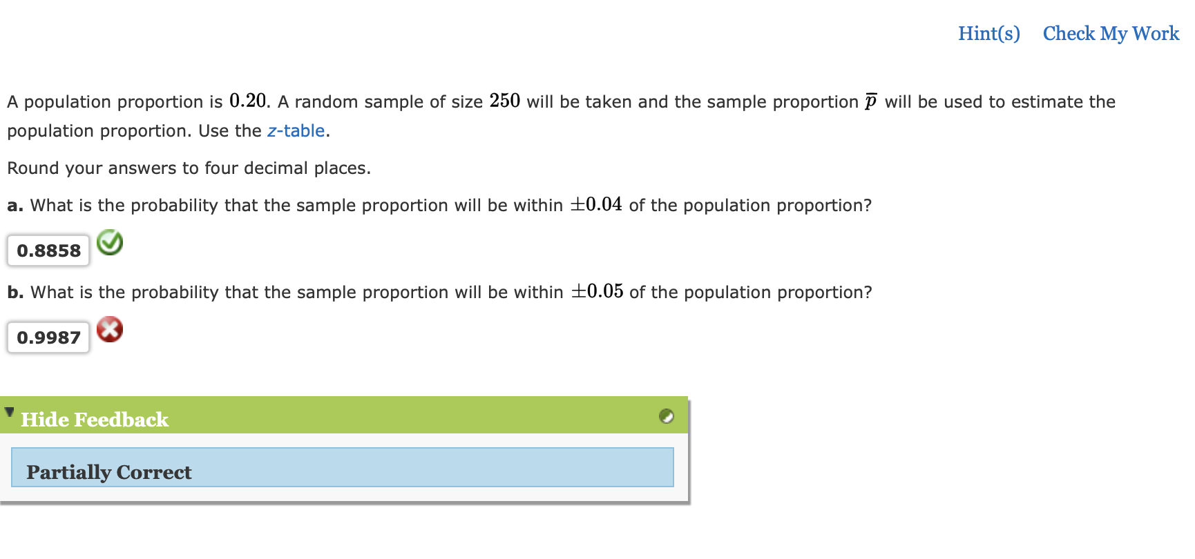 Solved a population proportion is 0 20 a random sample of chegg