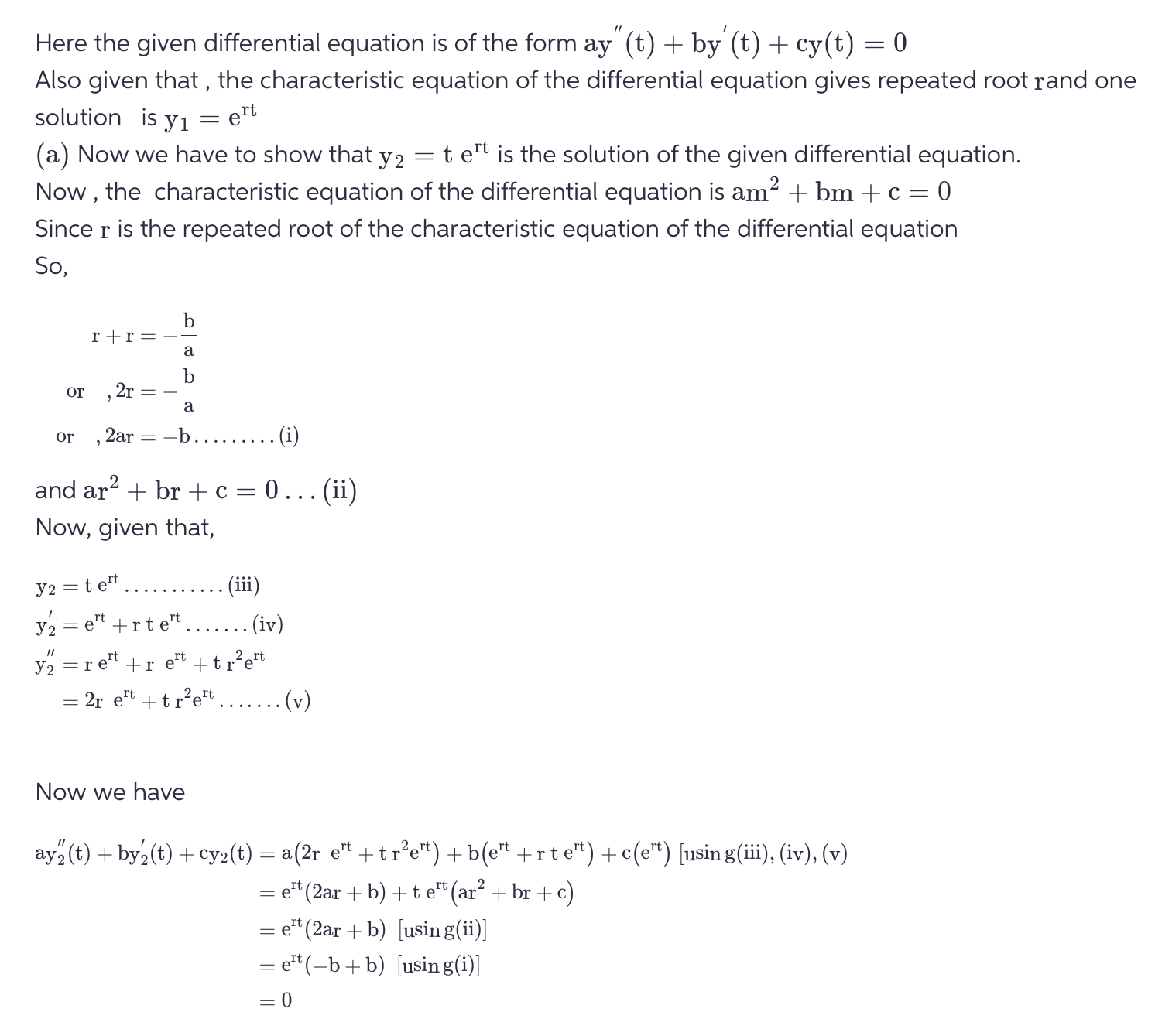 Here the given differential equation is of the form | Chegg.com