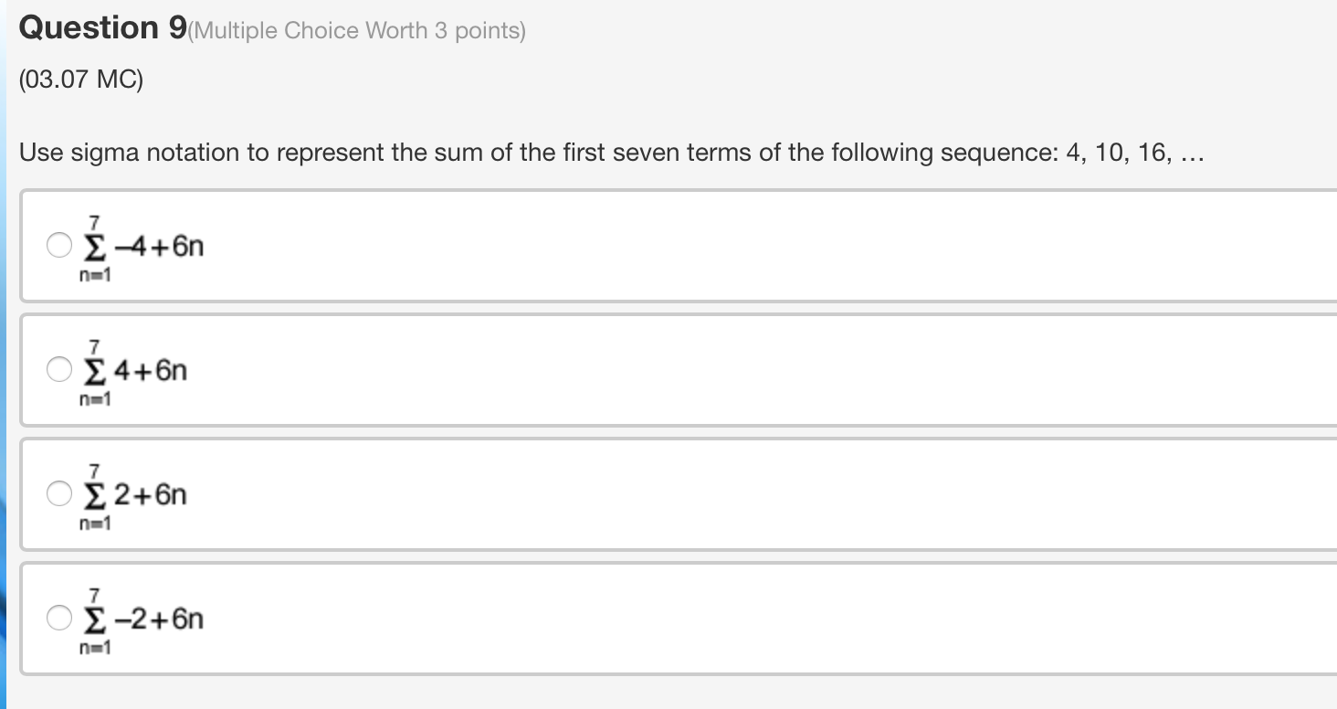 Solved Question 8(Multiple Choice Worth 3 points) (03.07 LC) | Chegg.com