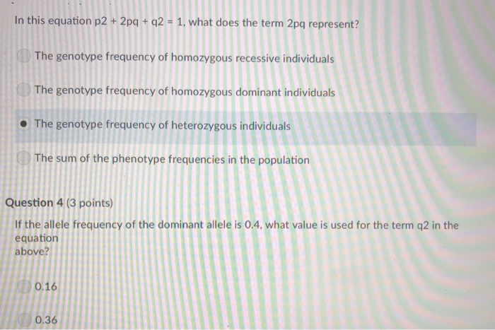 What Does 2pq Represent in the Equation