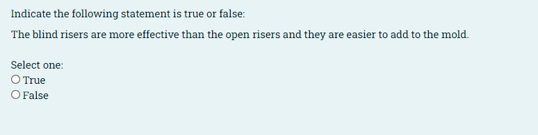 Solved Indicate the following statement is true or false: | Chegg.com
