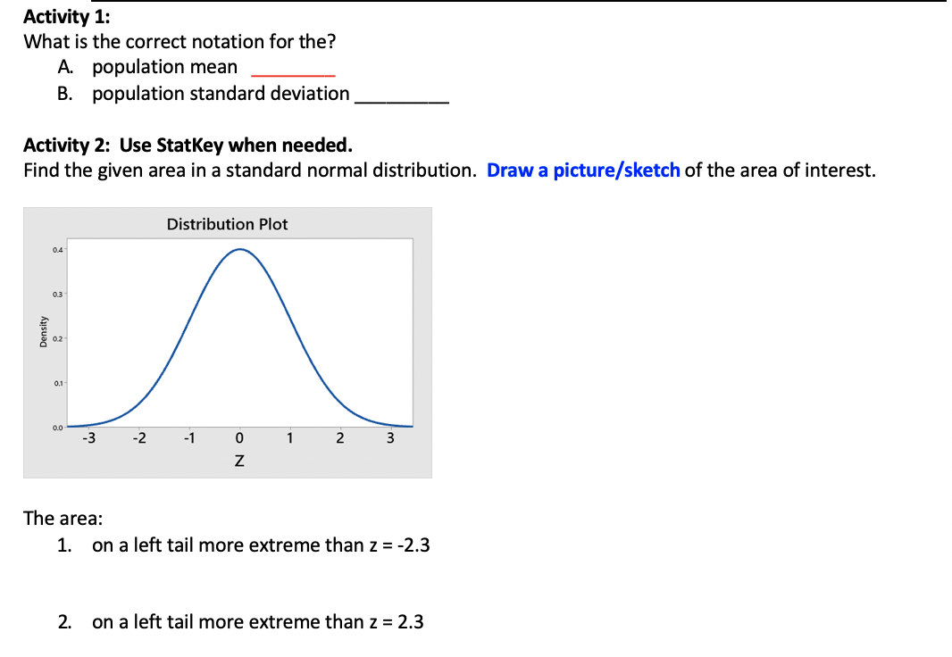 Notation of normal distribution