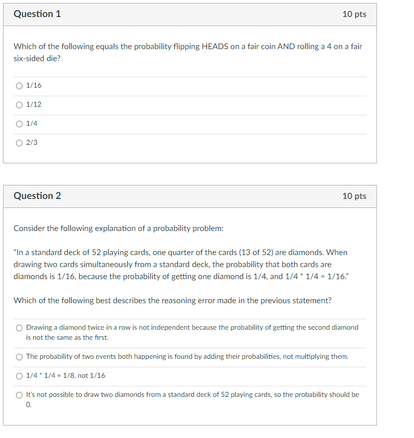 Solved Question 1 10 pts a Which of the following equals the | Chegg.com