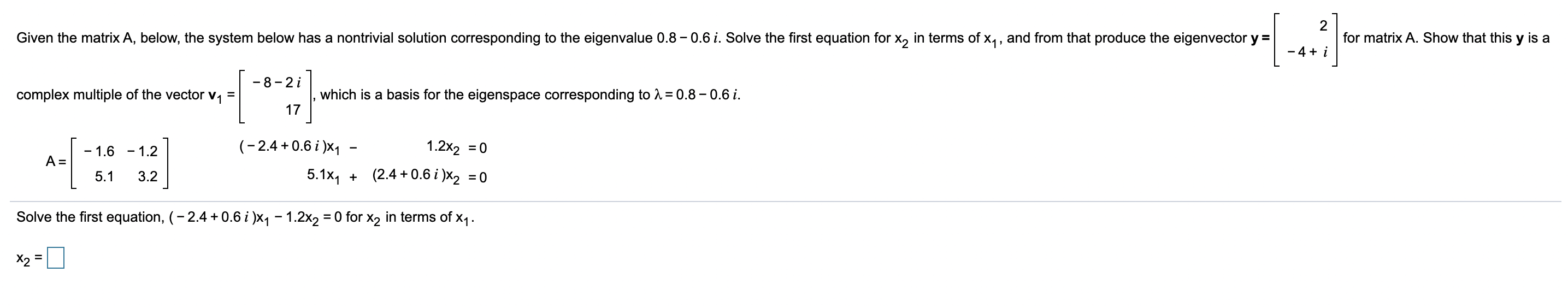 Solved 2. Given the matrix A, below, the system below has a | Chegg.com