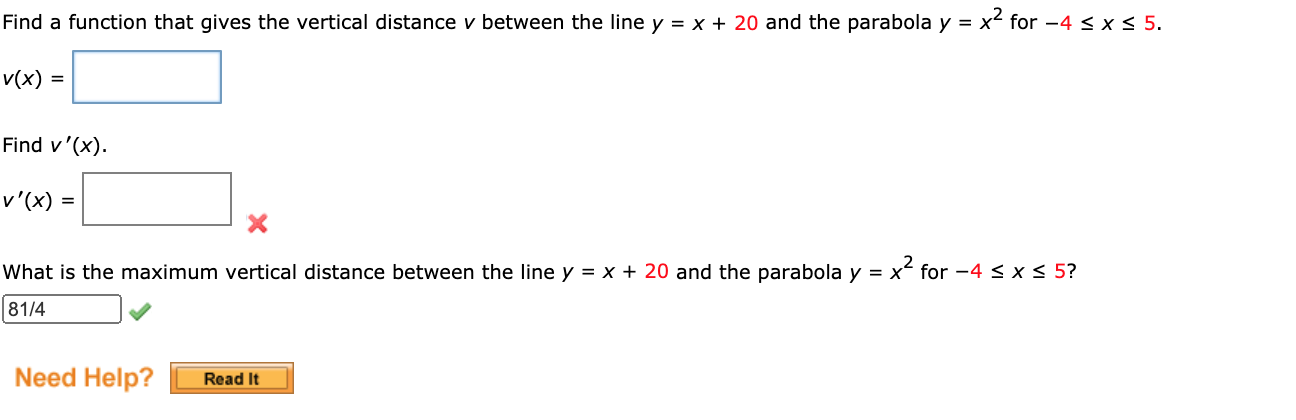 Solved Please use calc 1 principles to solve. Thank you! | Chegg.com