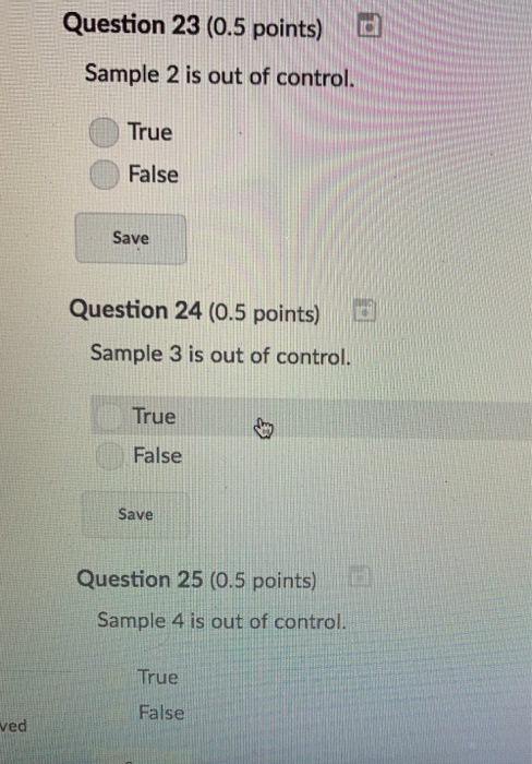 Solved A quality inspector took six samples, each with | Chegg.com