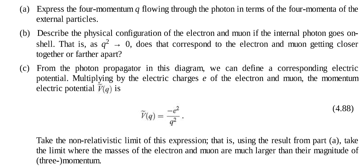 Solved 4.5 Non-Relativistic Limit of Feynman Diagrams. | Chegg.com