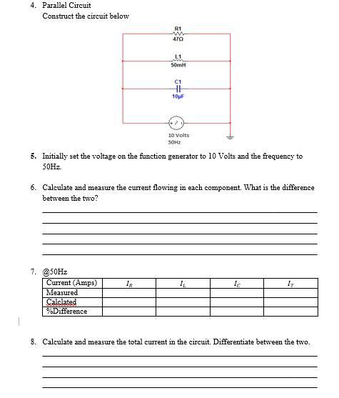 Solved 4. Parallel Circuit Construct the circuit below 470 | Chegg.com