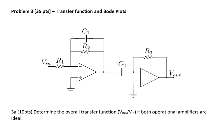 Solved Problem 3 (35 pts] – Transfer function and Bode Plots | Chegg.com