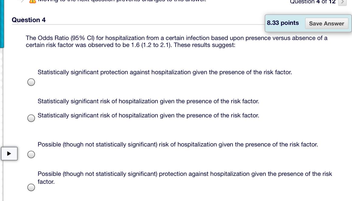 Solved Question 4 Of 12 Question 4 8 33 Points Save Answer Chegg Com