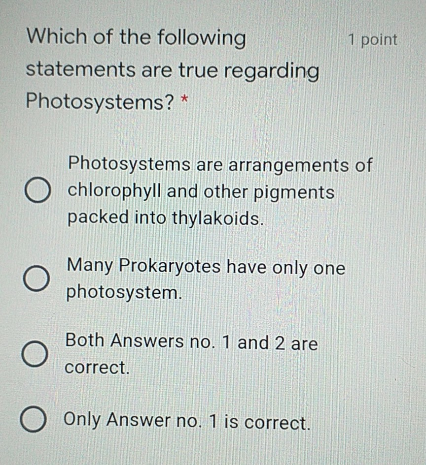Solved 1 point Which of the following is part of the light | Chegg.com