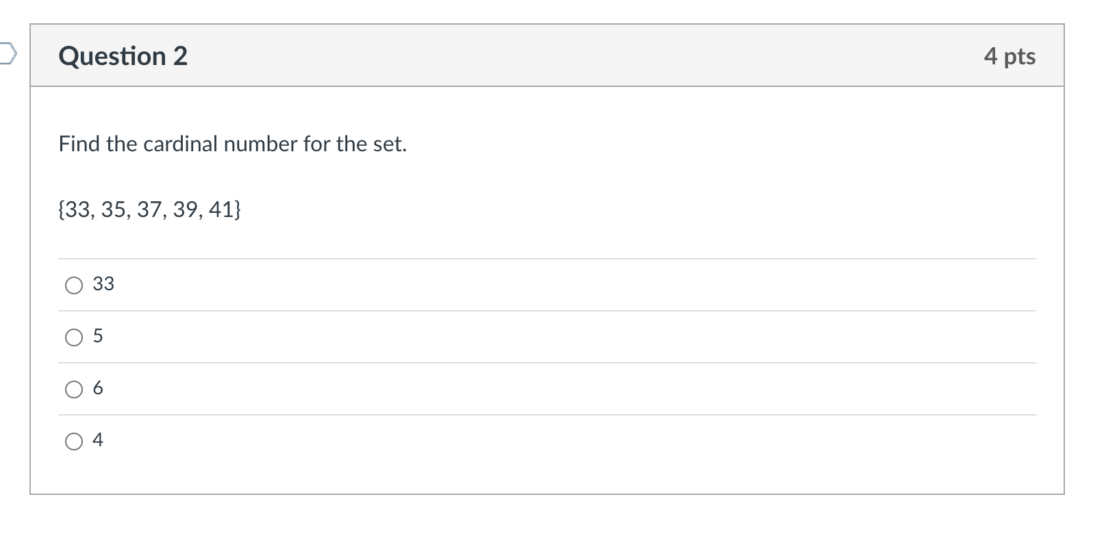 Solved Find the cardinal number for the set. | Chegg.com