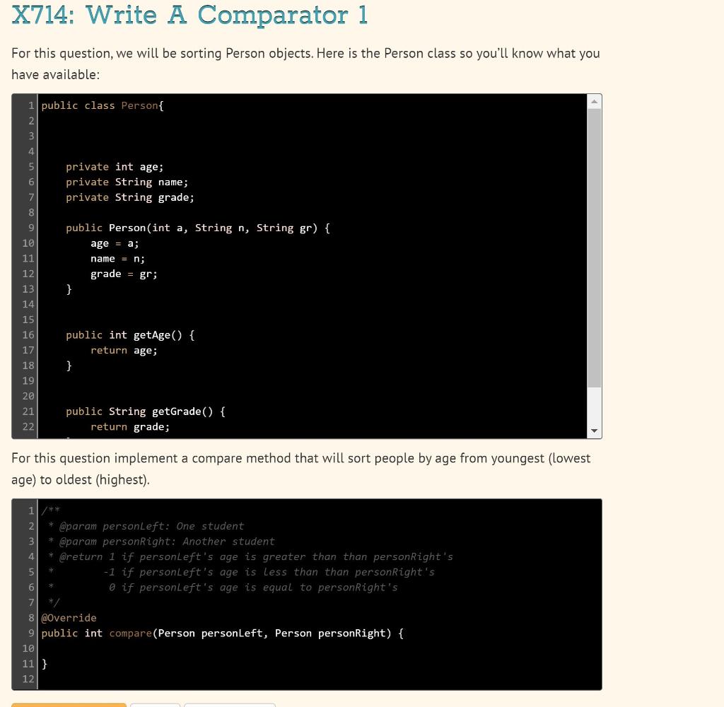 Solved X714: Write A Comparator 1 For this question, we will | Chegg.com