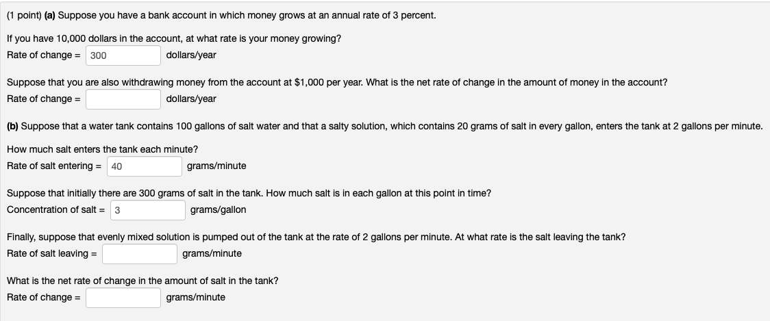 Solved 1 Point A Suppose You Have A Bank Account In Chegg Com