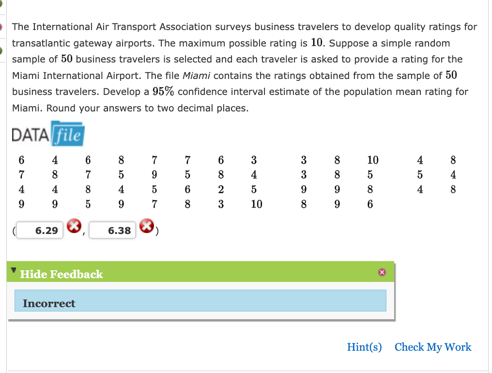 Solved The International Air Transport Association surveys | Chegg.com