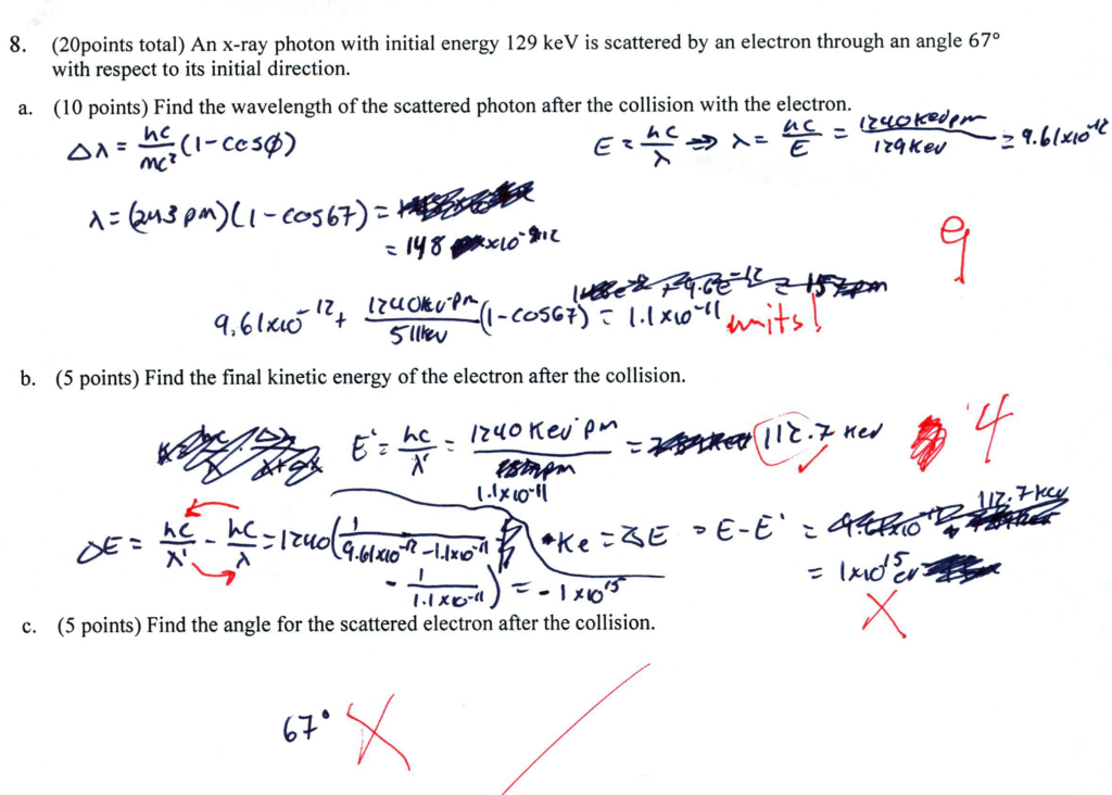 Solved 8. (20points total) An xray photon with initial