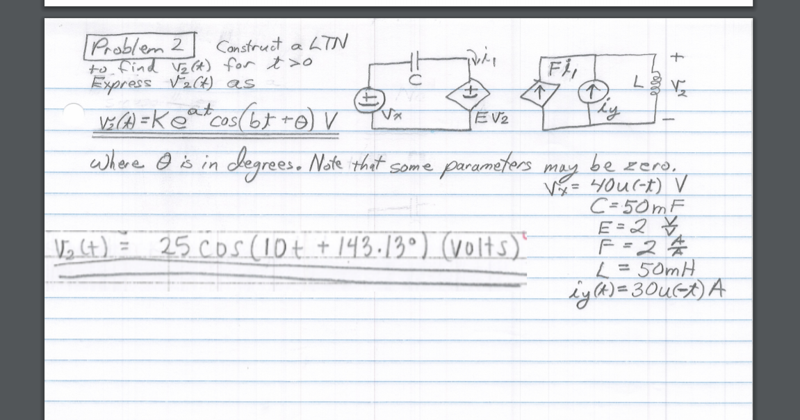 F 000 1 Problem 2 Construct A Ltn To Find V2 A For Chegg Com