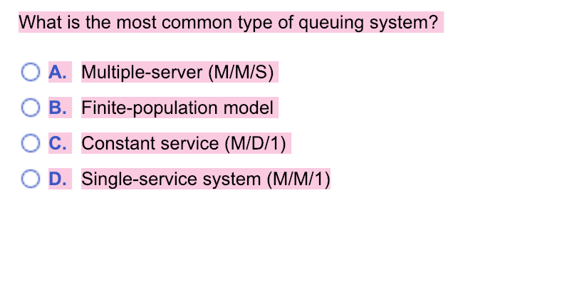 queuing system model