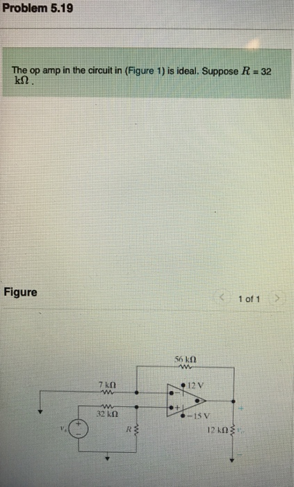 Solved Problem 5.19 The Op Amp In The Circuit In (Figure 1) | Chegg.com