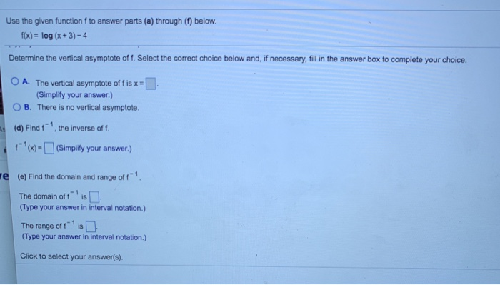 Solved The graph of a logarithmic function is given. Match | Chegg.com