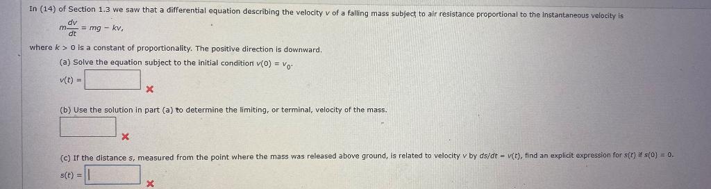 Solved In (14) of Section 1.3 we saw that a differential | Chegg.com