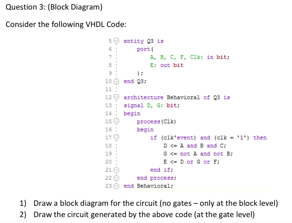 Solved Question 3: (Block Diagram) Consider the following | Chegg.com