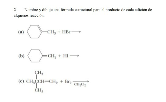 Solved Nombre y dibuje una fórmula estructural para el | Chegg.com