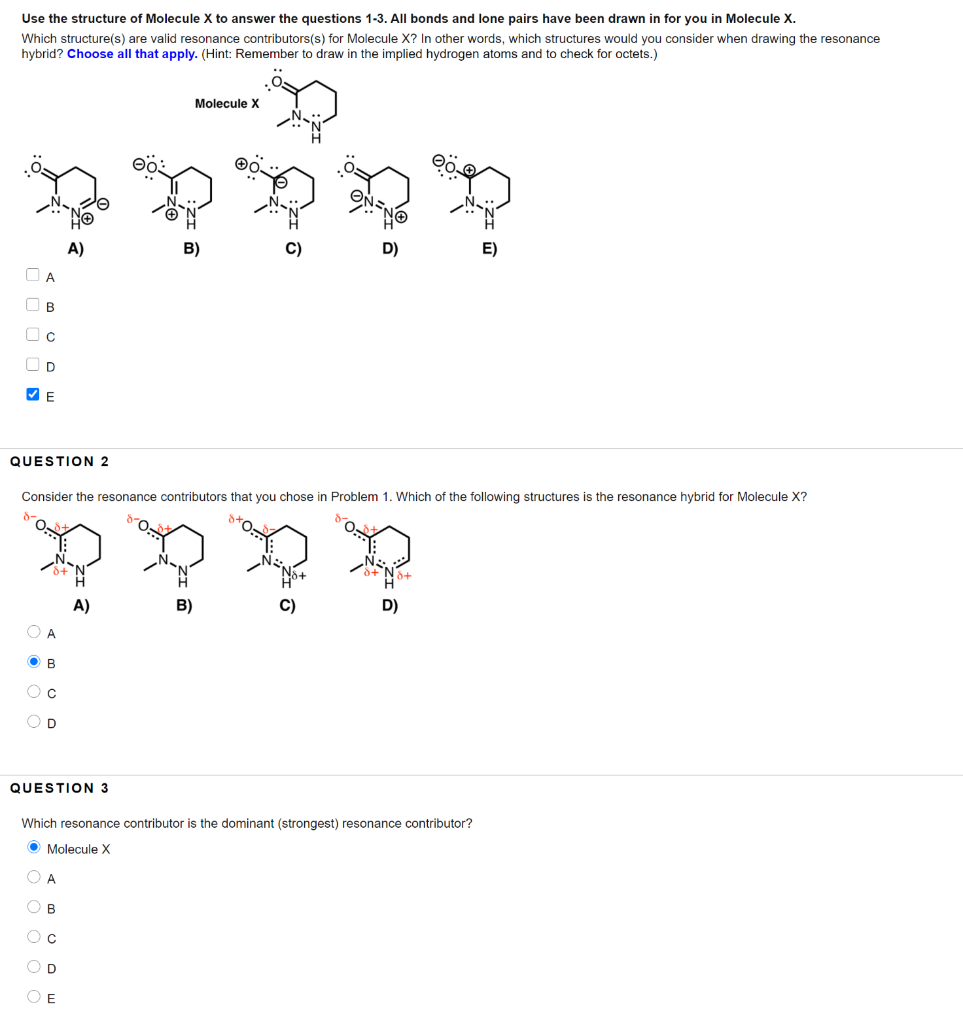 Solved Use the structure of Molecule X to answer the